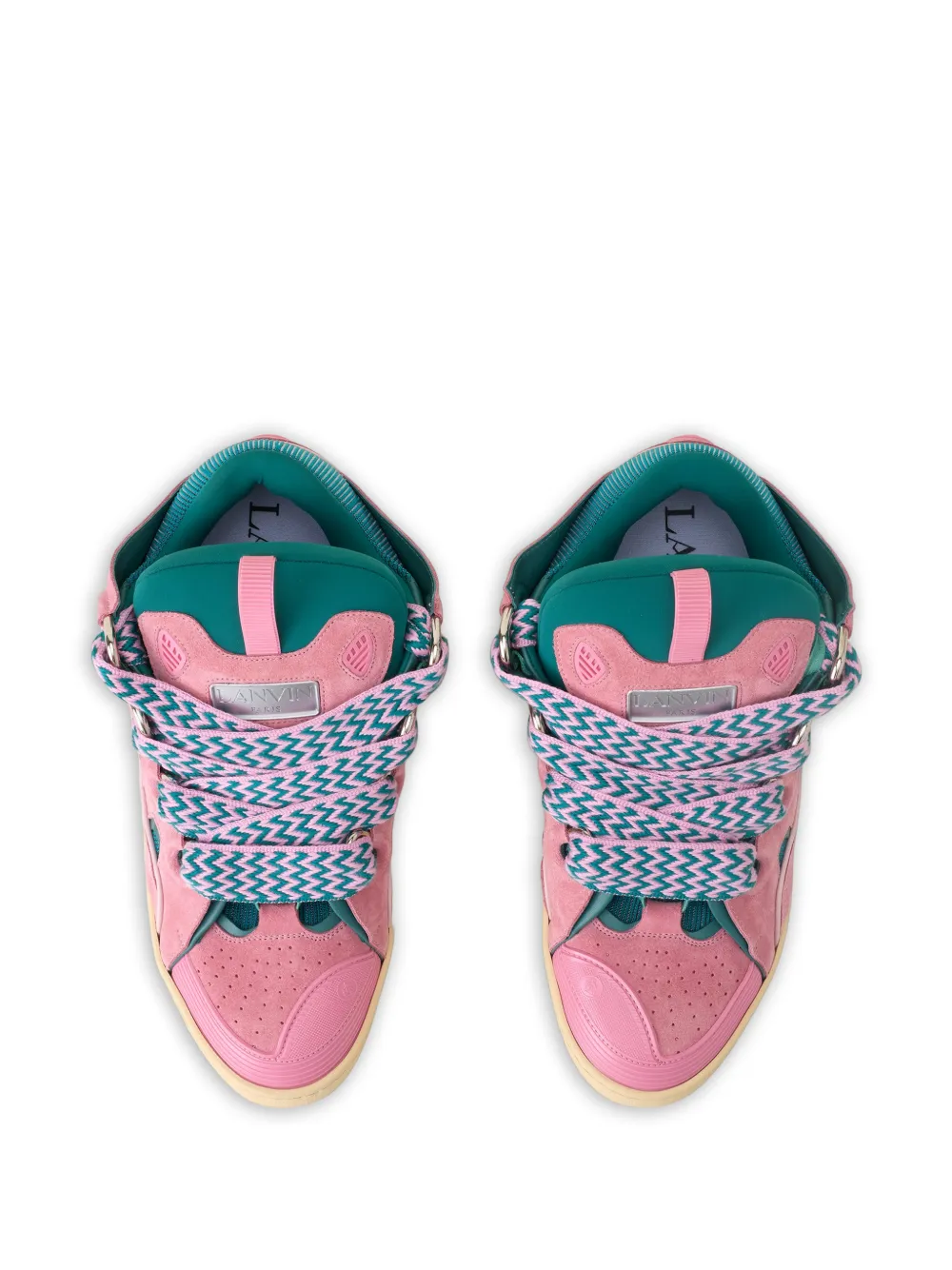 Lanvin Curb sneakers met uitgesneden details Roze