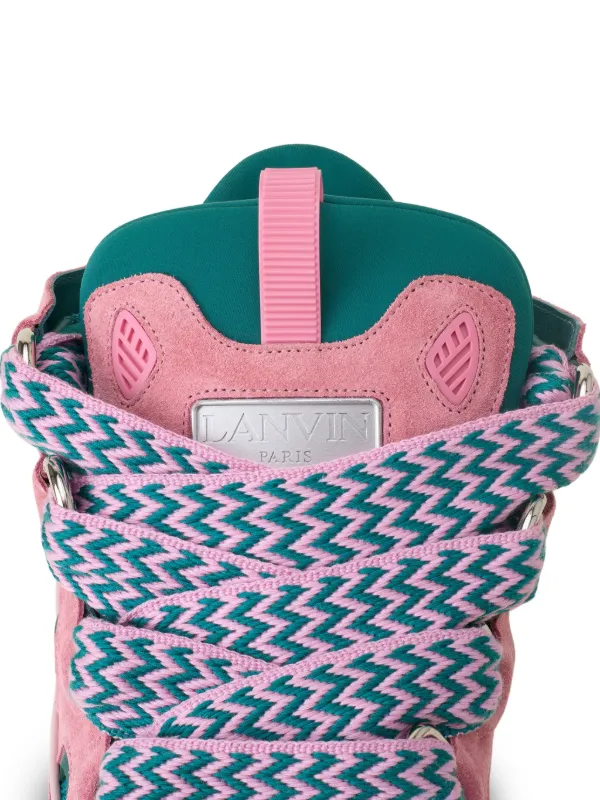 Lanvin Curb cut-out lace-up Sneakers | Pink | FARFETCH