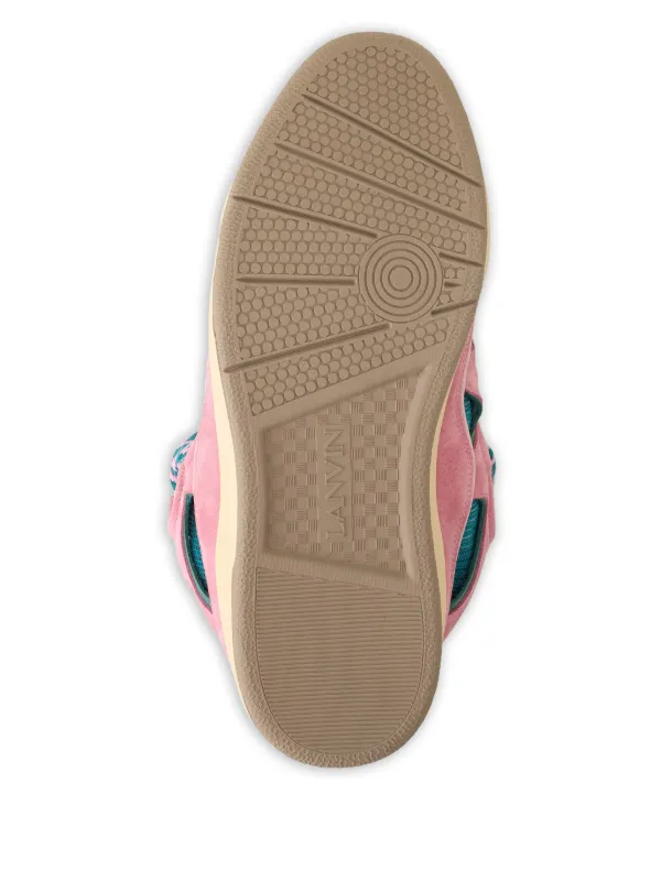 Lanvin Curb cut-out lace-up Sneakers | Pink | FARFETCH