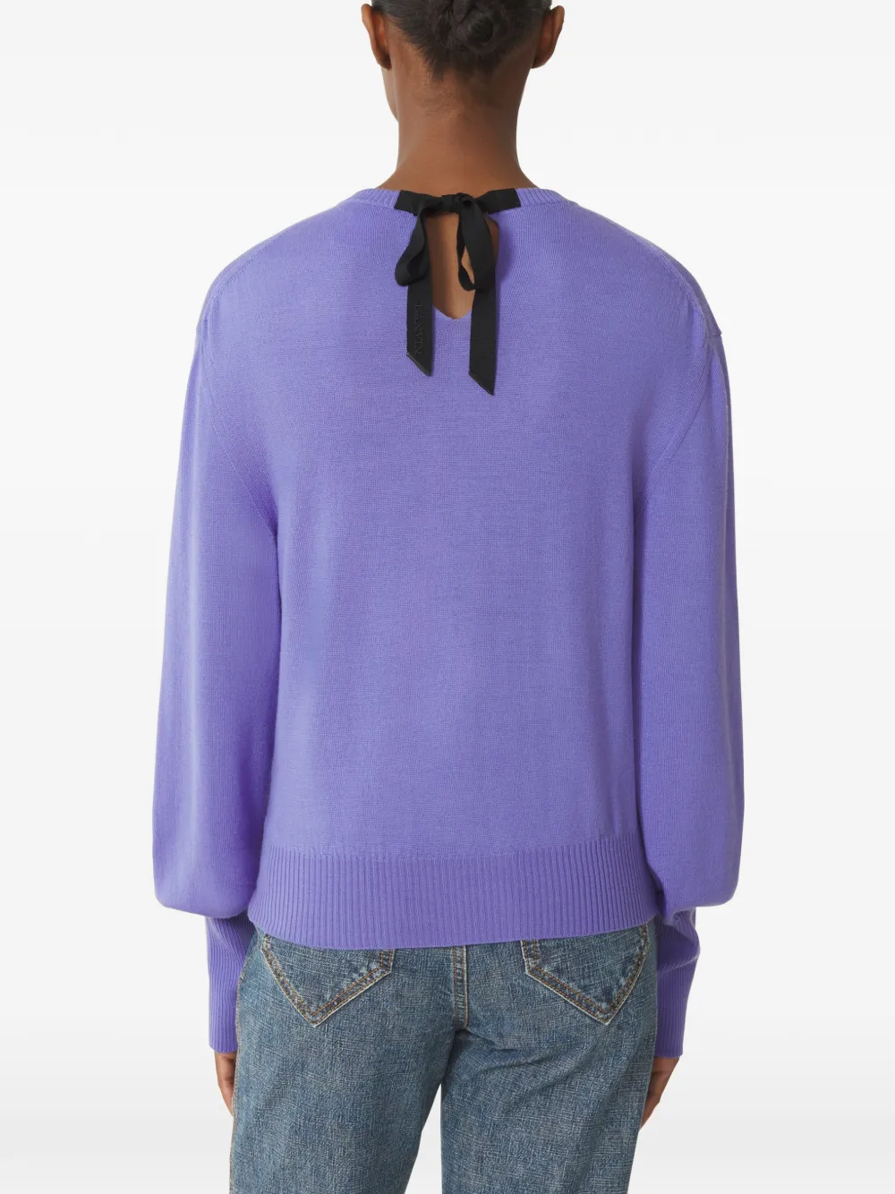 Lanvin Trui met lintdetail Paars