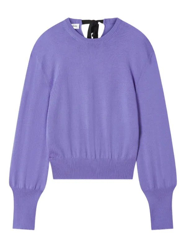 Lanvin Ribbon-detail Sweater in Purple