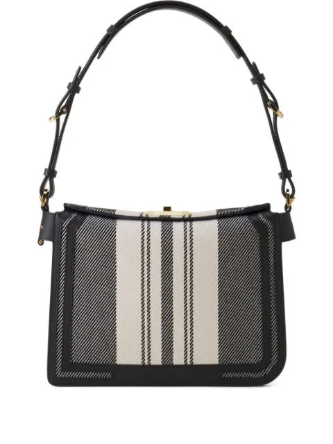 Lanvin Compagnon striped lock shoulder bag