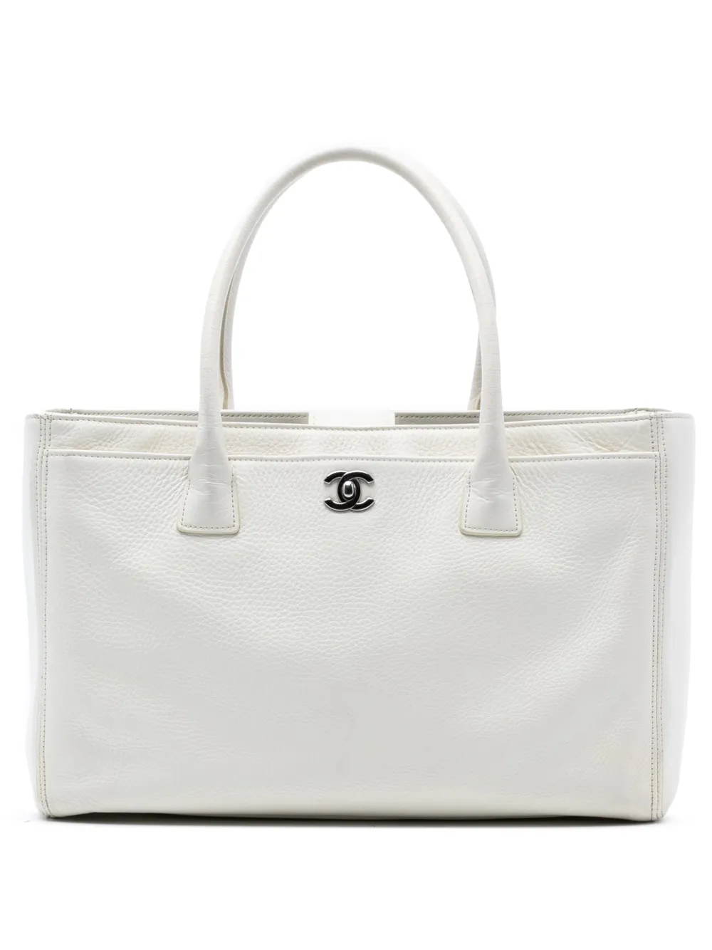 CHANEL Pre-Owned Borsa tote Executive Cerf media in pelle Caviar 2013-2014 - Bianco