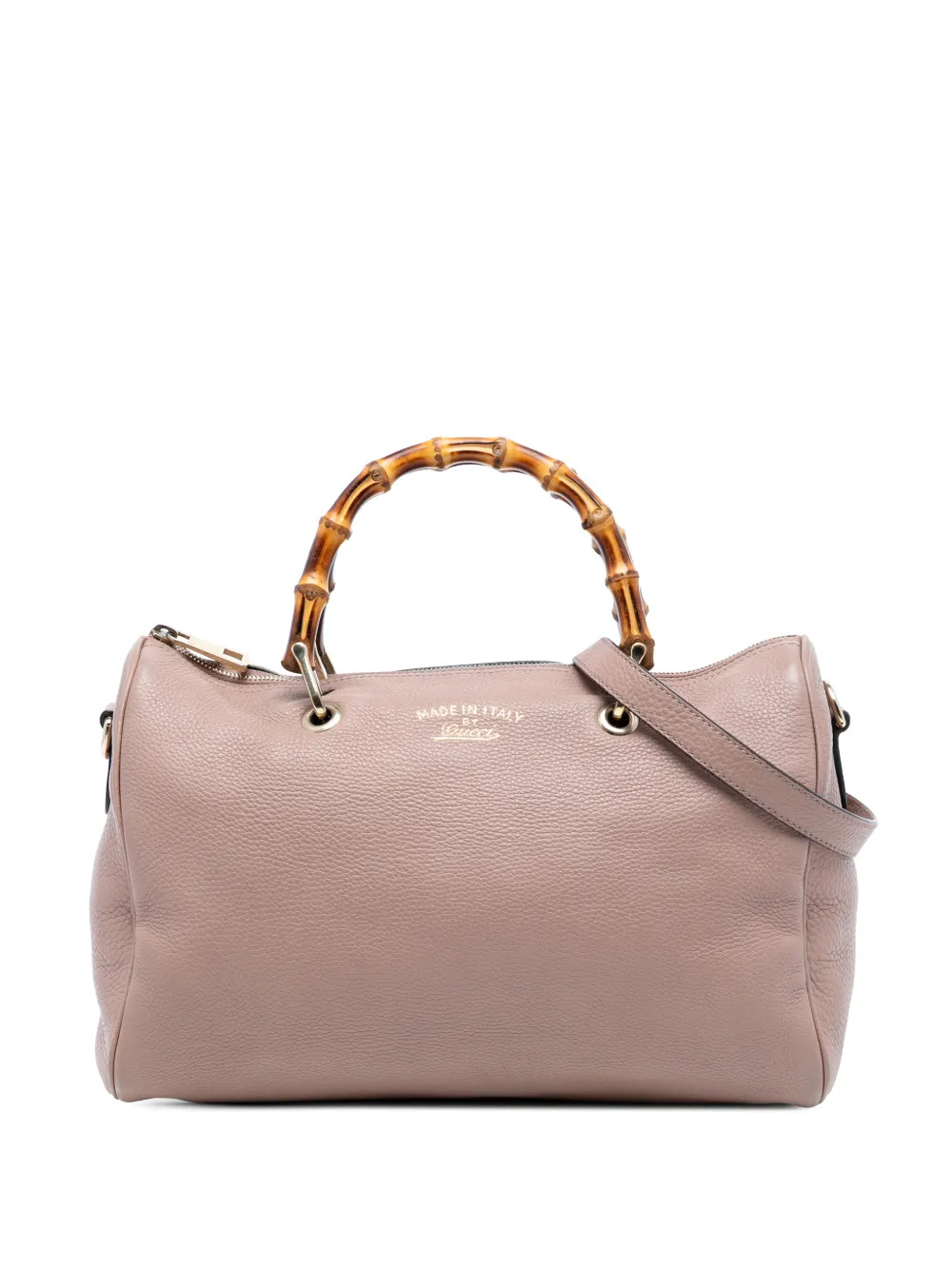 Gucci Pre-Owned Borsa shopper Boston media in pelle di vitello e bambù 2016-2025 - Rosa