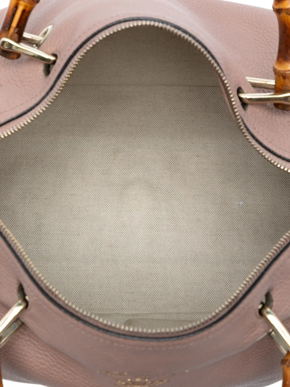 2016-2025 Medium Calfskin Bamboo Shopper Boston Bag Satchel