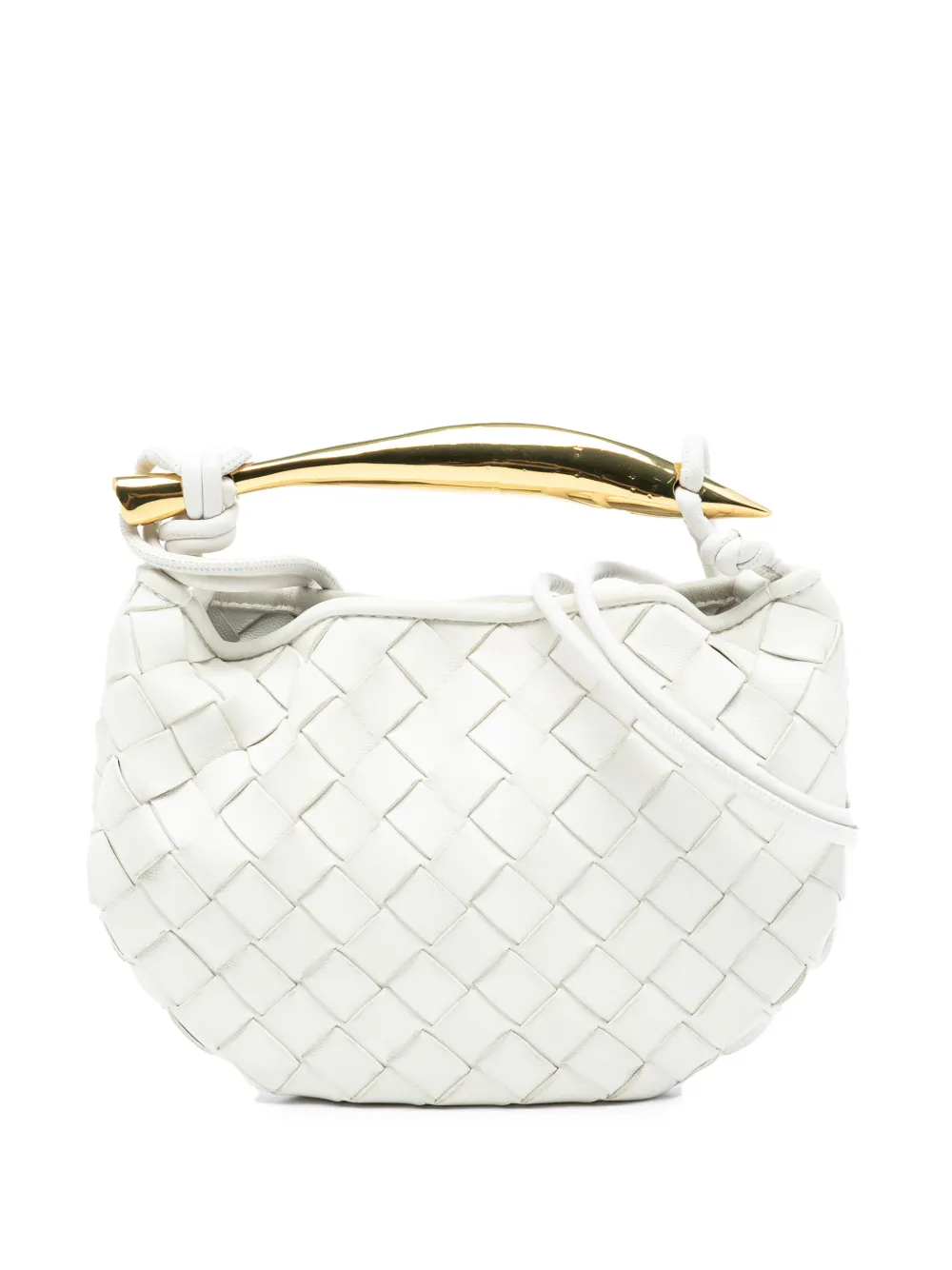 Bottega Veneta Pre-Owned Borsa a tracolla Intrecciato Sardine Baby in pelle di agnello 2012-2025 - Bianco