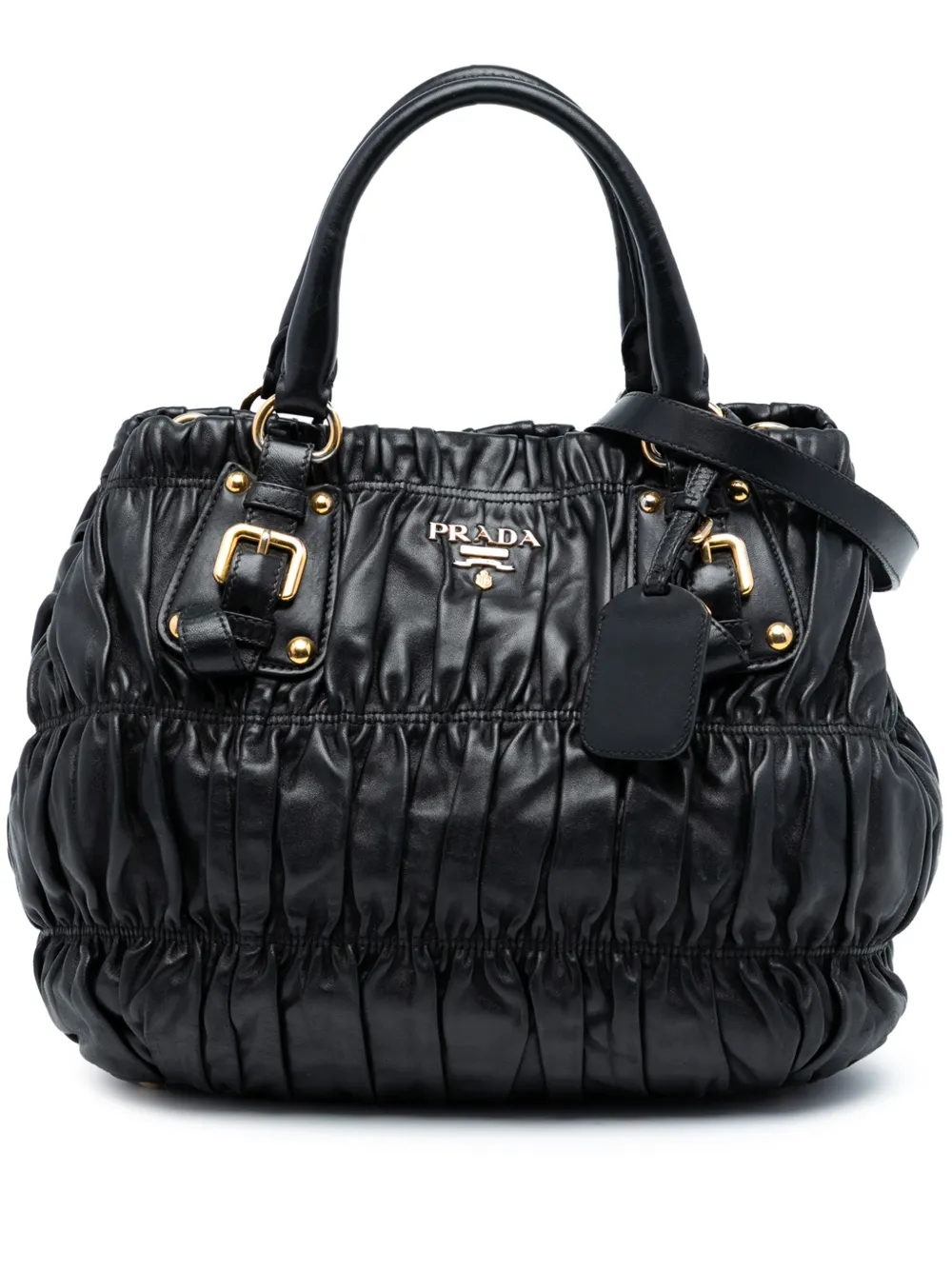 Prada Pre-Owned 2000-2025 Nappa Gaufre satchel | Black | Image 1