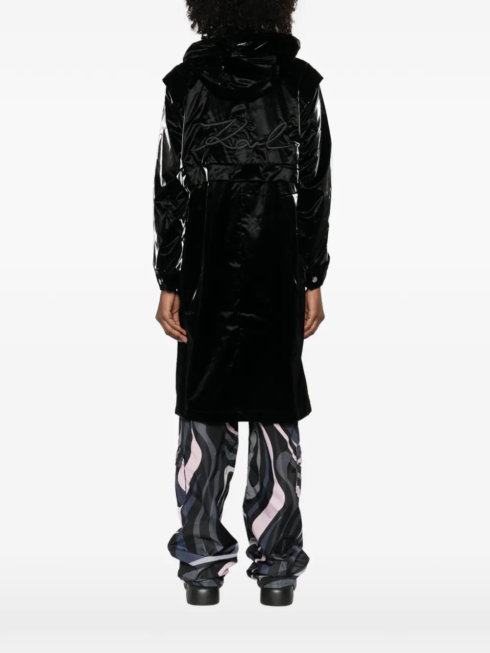 transformable drawstring parka coat