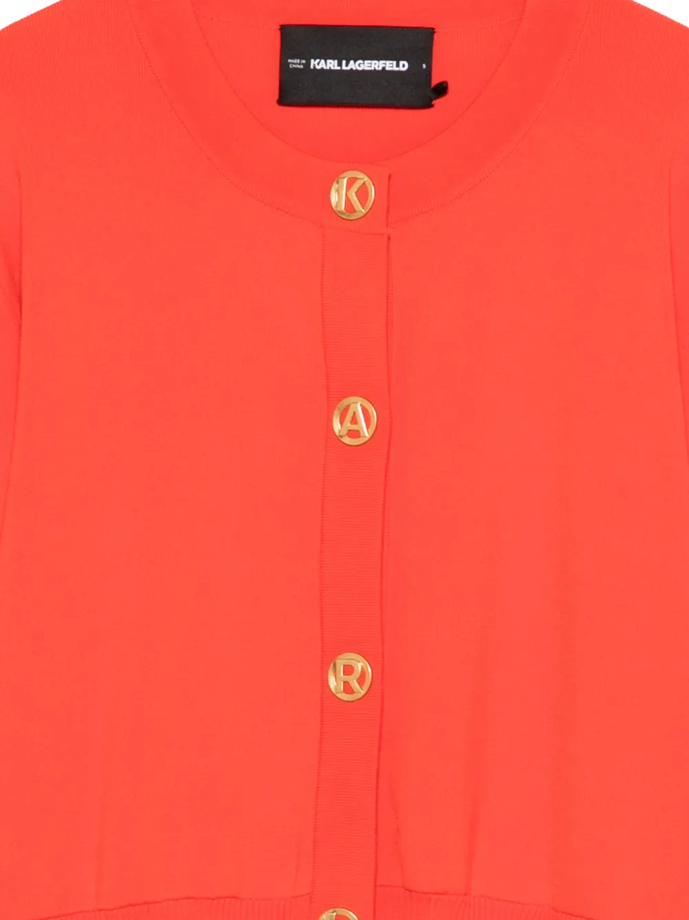 Karl Lagerfeld Vest met knopen met logo Oranje