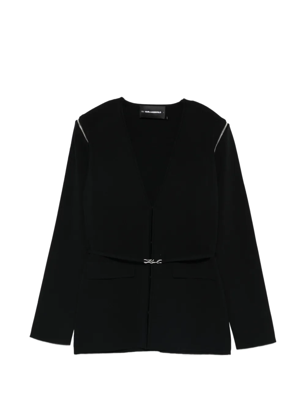 Karl Lagerfeld transformer V-neck cardigan - Nero