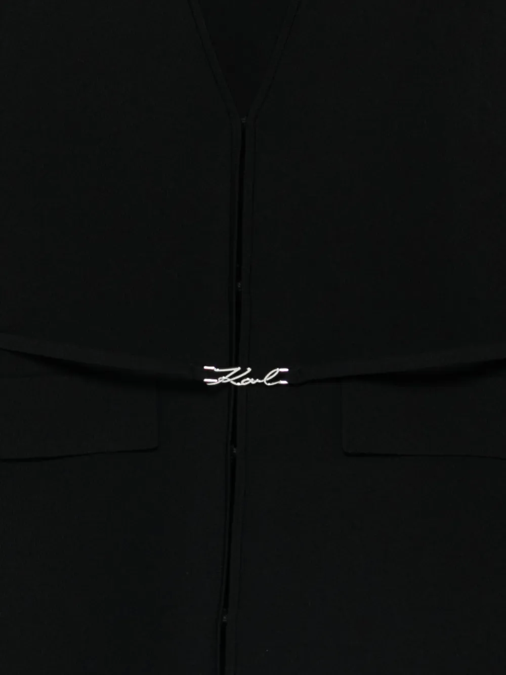Karl Lagerfeld Transformer vest met V-hals Zwart