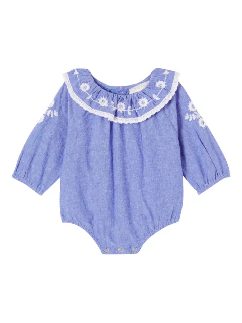 LOUISE MISHA KIDS Ilani embroidered-collar romper