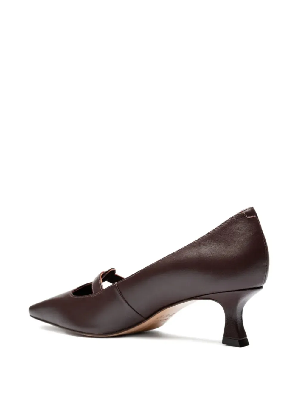 Sarah Chofakian Pumps met knoopdetail en puntige neus Rood