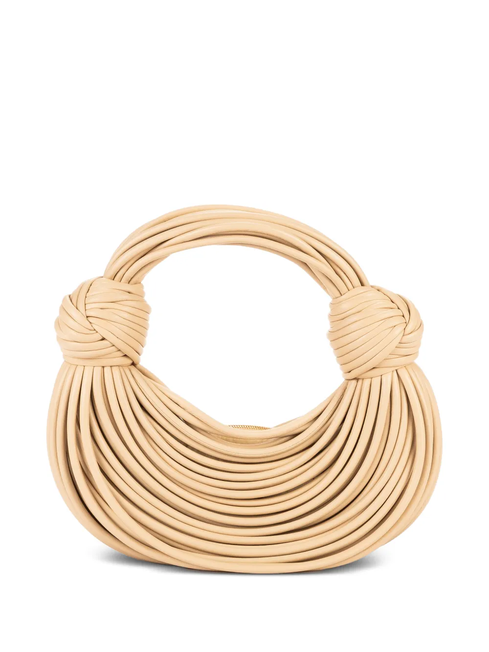 Pre-owned Bottega Veneta Leather Knot Tote Bag In Neutral