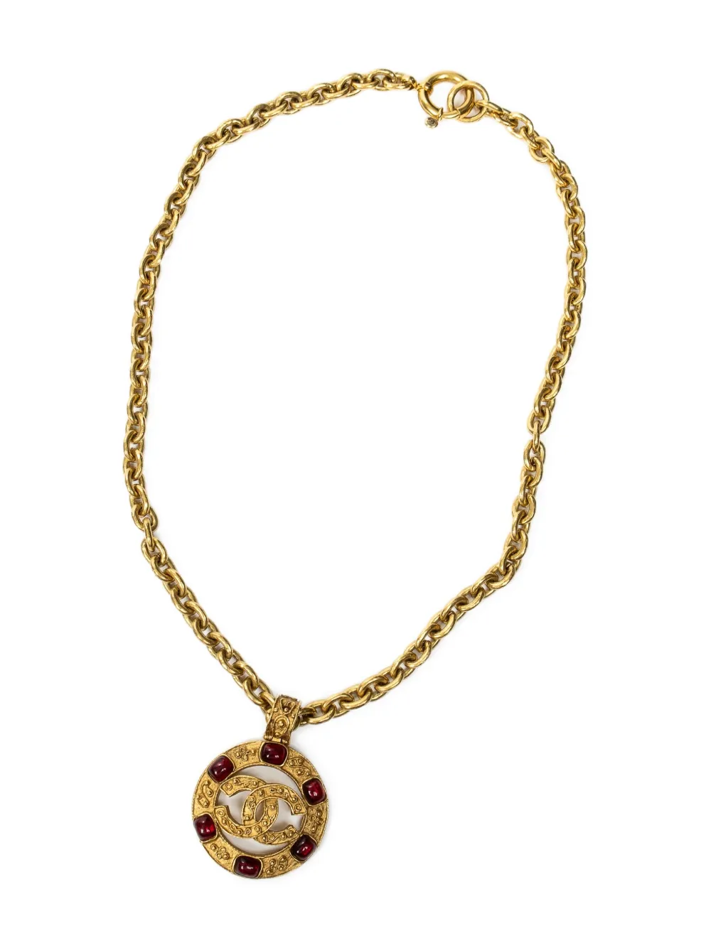 CHANEL Pre-Owned Collana con logo CC - Oro