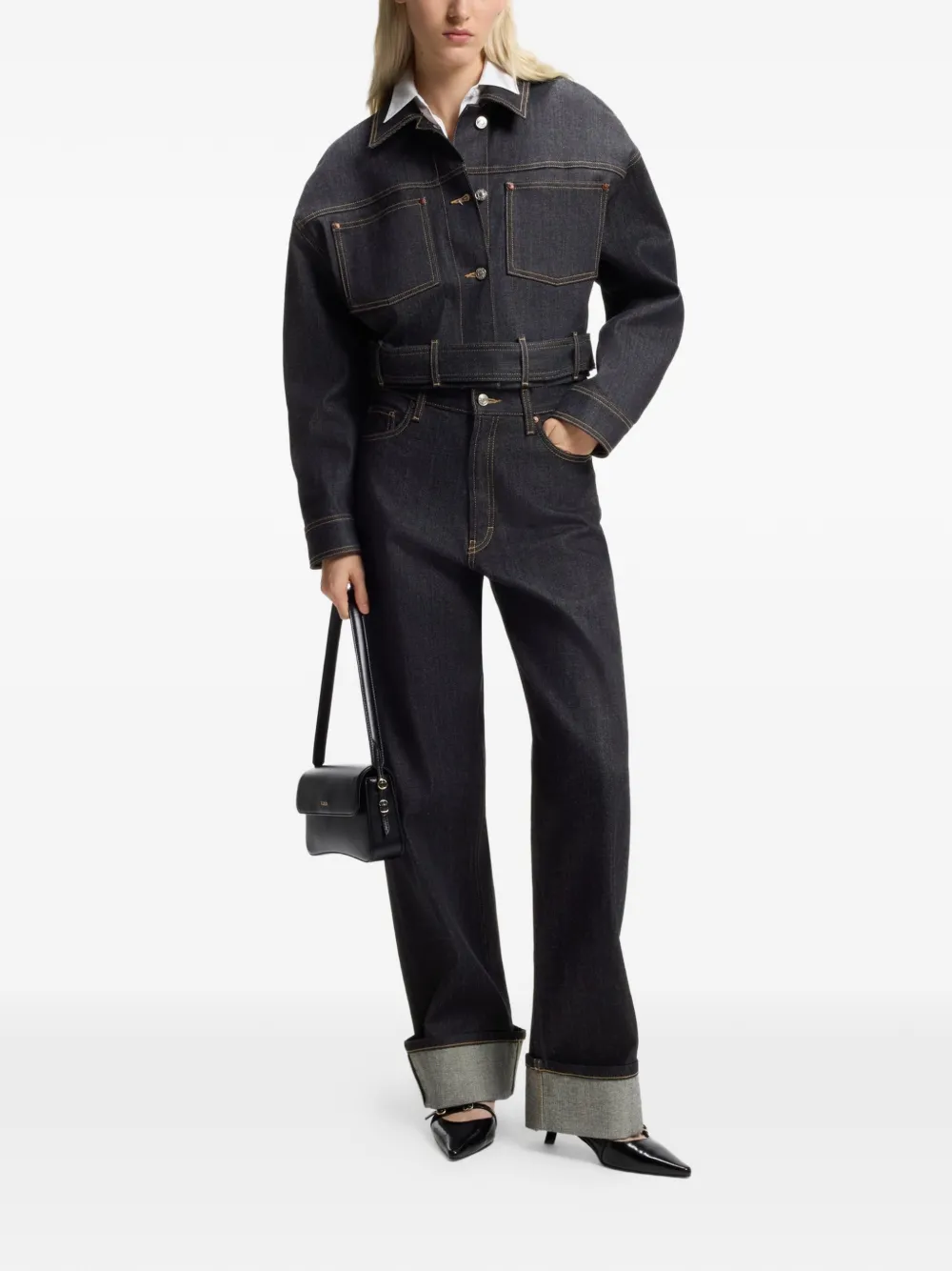 HUGO cuffed jeans - Blauw