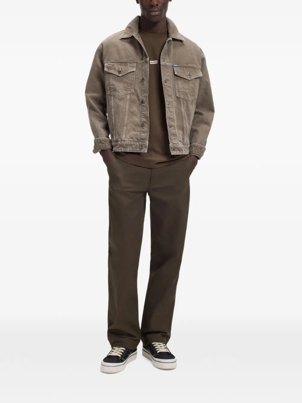 HUGO back-patch trousers | Regular-Fit & Straight Leg Pants | Image 2