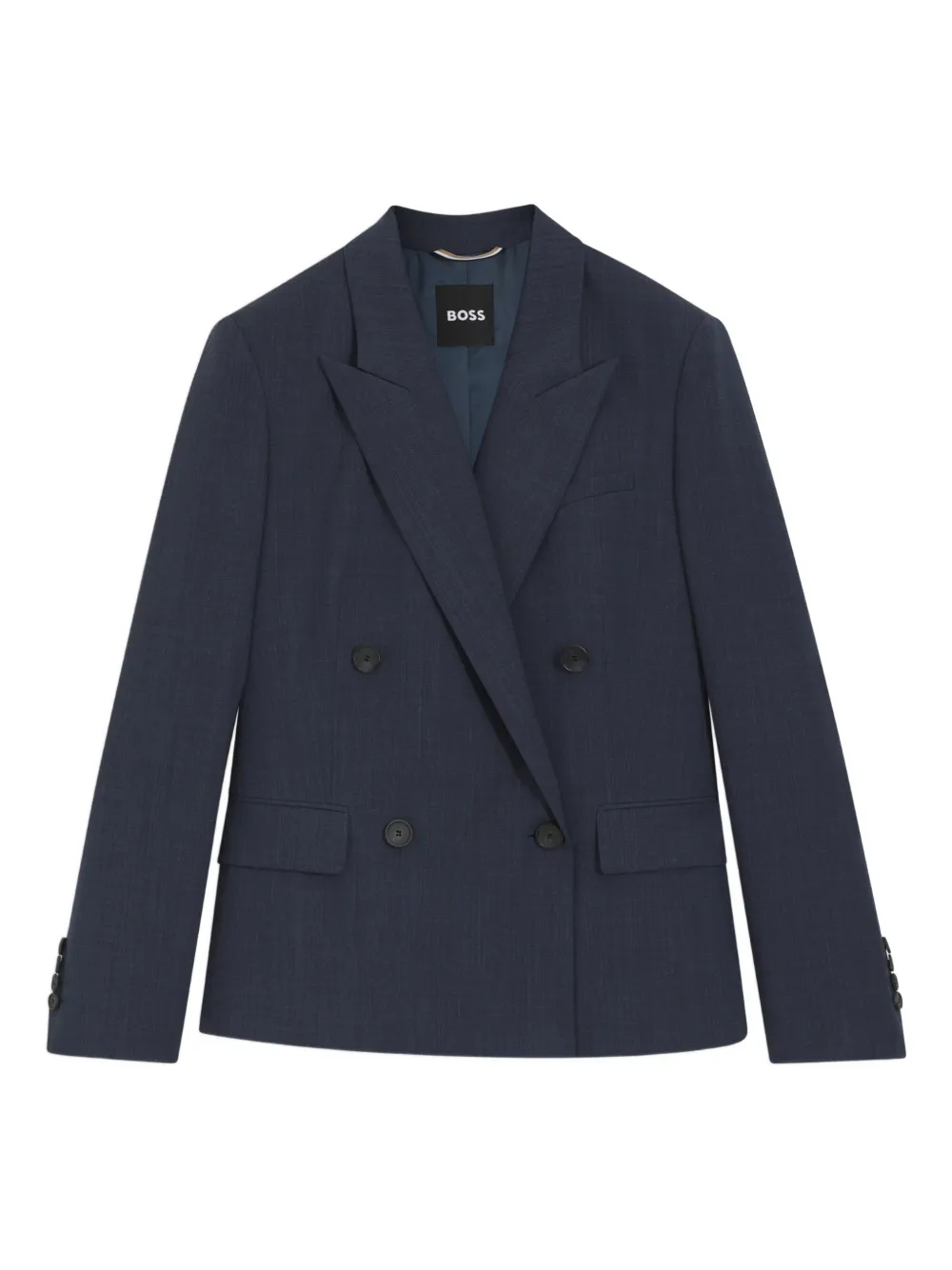 BOSS double-breasted pocket blazer - Blu