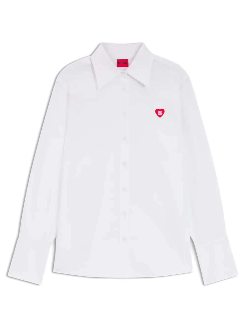 HUGO heart buttoned shirt - Wit