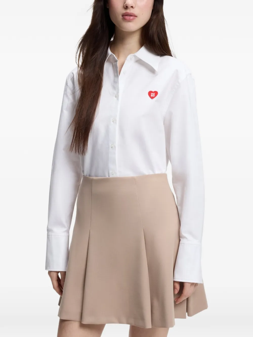 HUGO Blouse met hartvormige knopen Wit