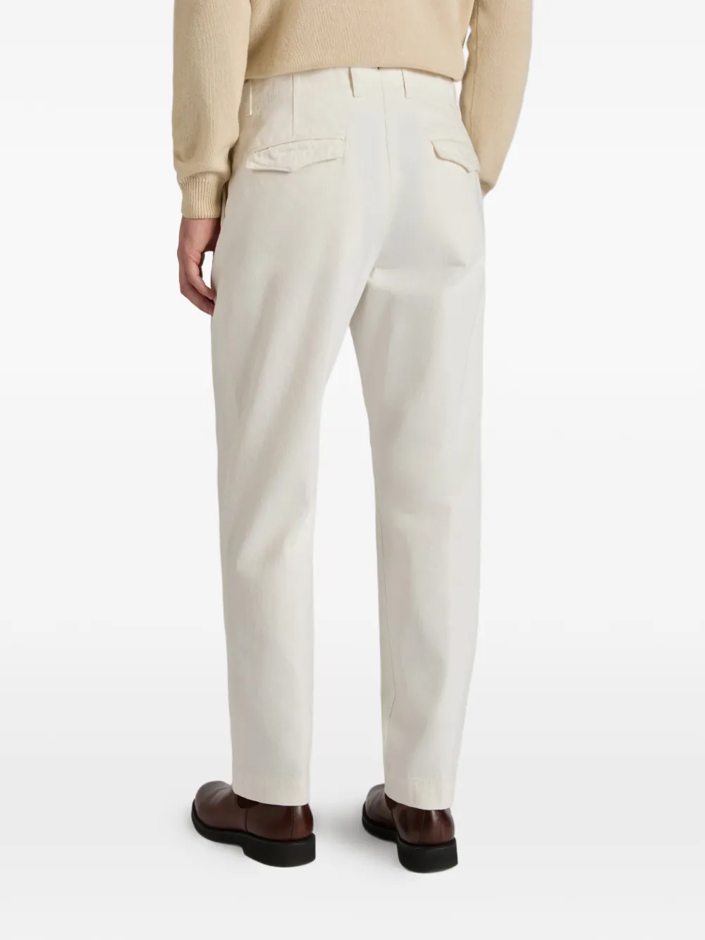 Pleat Cotton Trousers