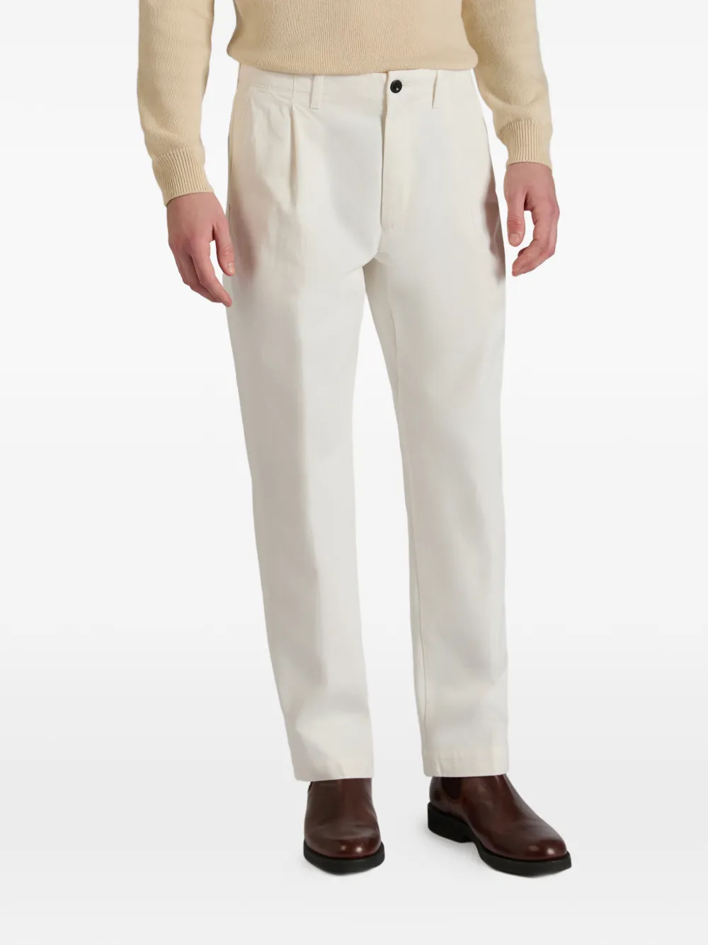 Slowear pleat cotton trousers - Beige