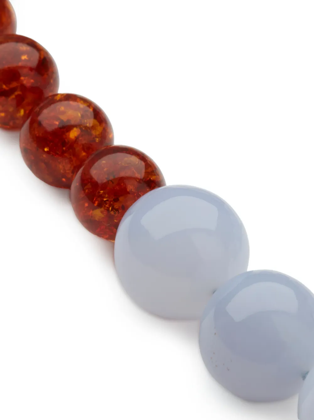  Luminous 27 Bolas Duo Chalcedony Necklace - Orange 