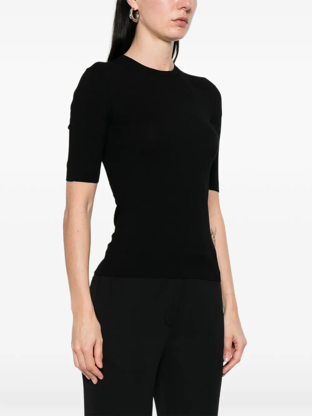 Max Mara Ottano T-shirt met korte mouwen Zwart