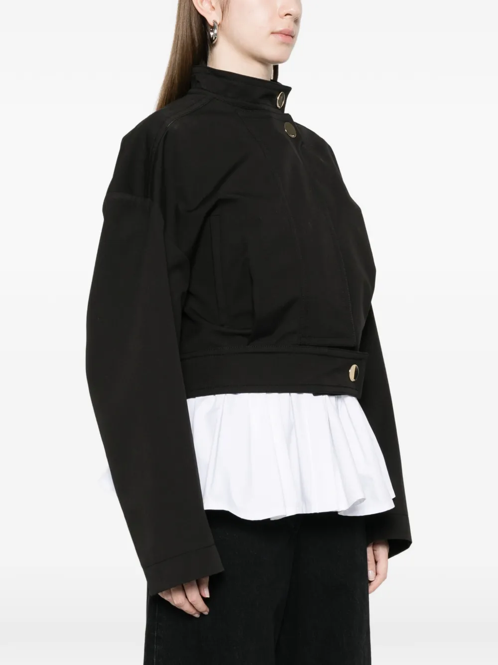  Sportmax Chaqueta Corta De Algodón - Negro 