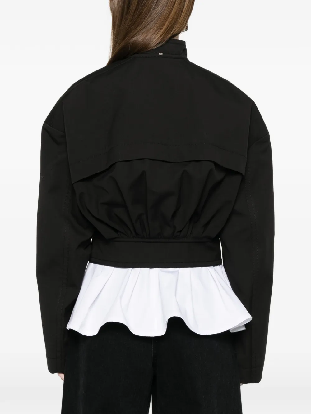 Sportmax Katoenen cropped jack Zwart