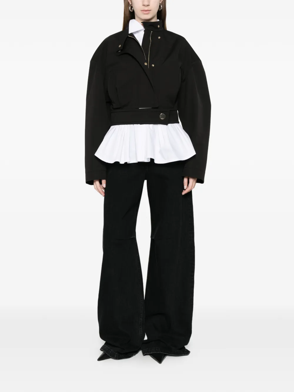  Sportmax Chaqueta Corta De Algodón - Negro 