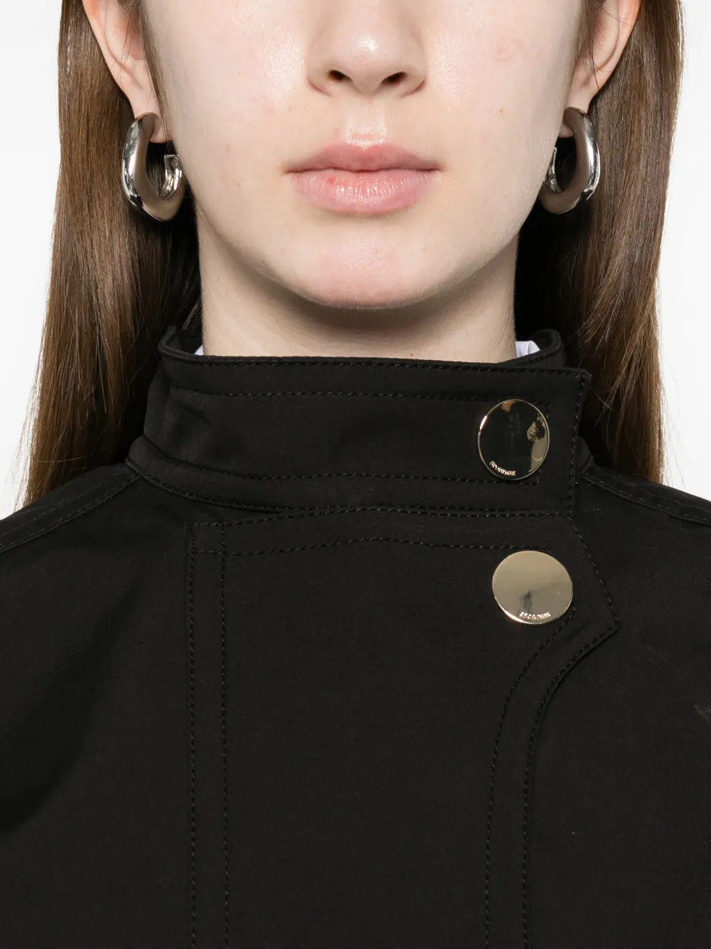 Sportmax Katoenen cropped jack Zwart
