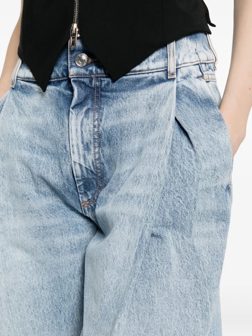 Sportmax Jeans met wijde pijpen Blauw