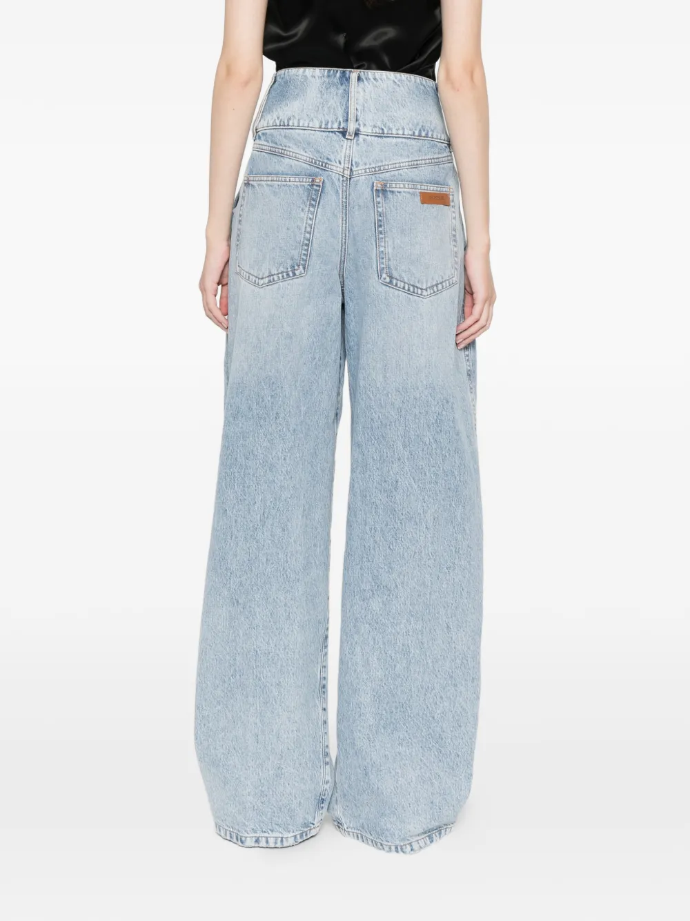 Sportmax Jeans met wijde pijpen Blauw