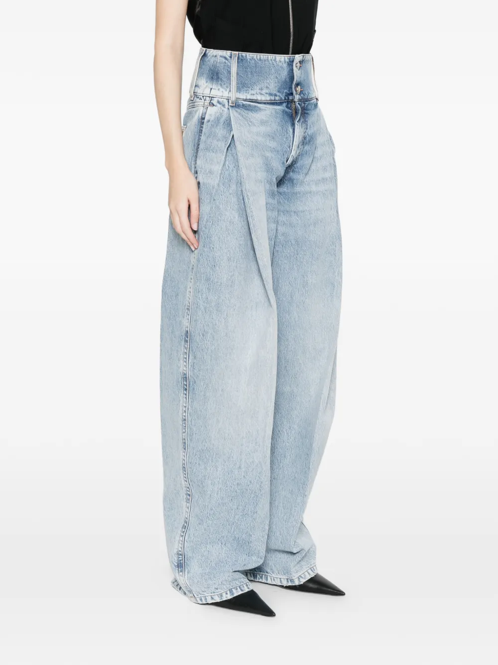Sportmax Jeans met wijde pijpen Blauw