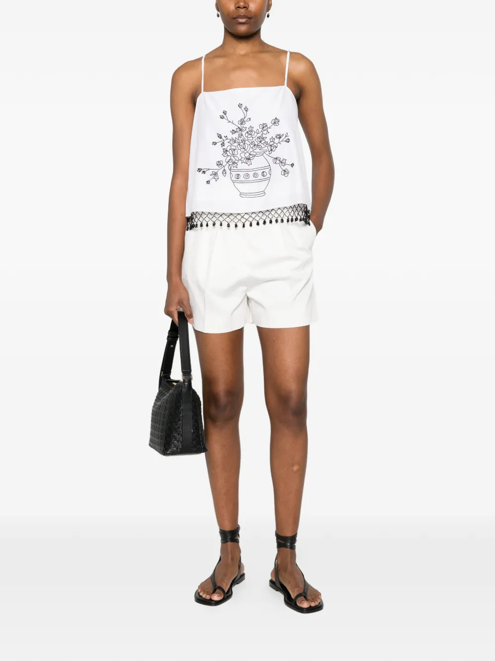Max Mara Geplooide shorts Wit