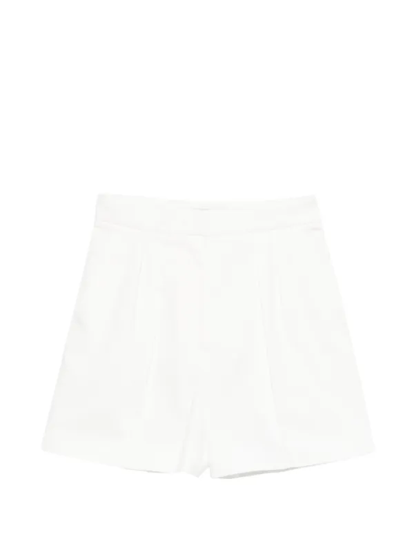 Max Mara Pleated Shorts in White