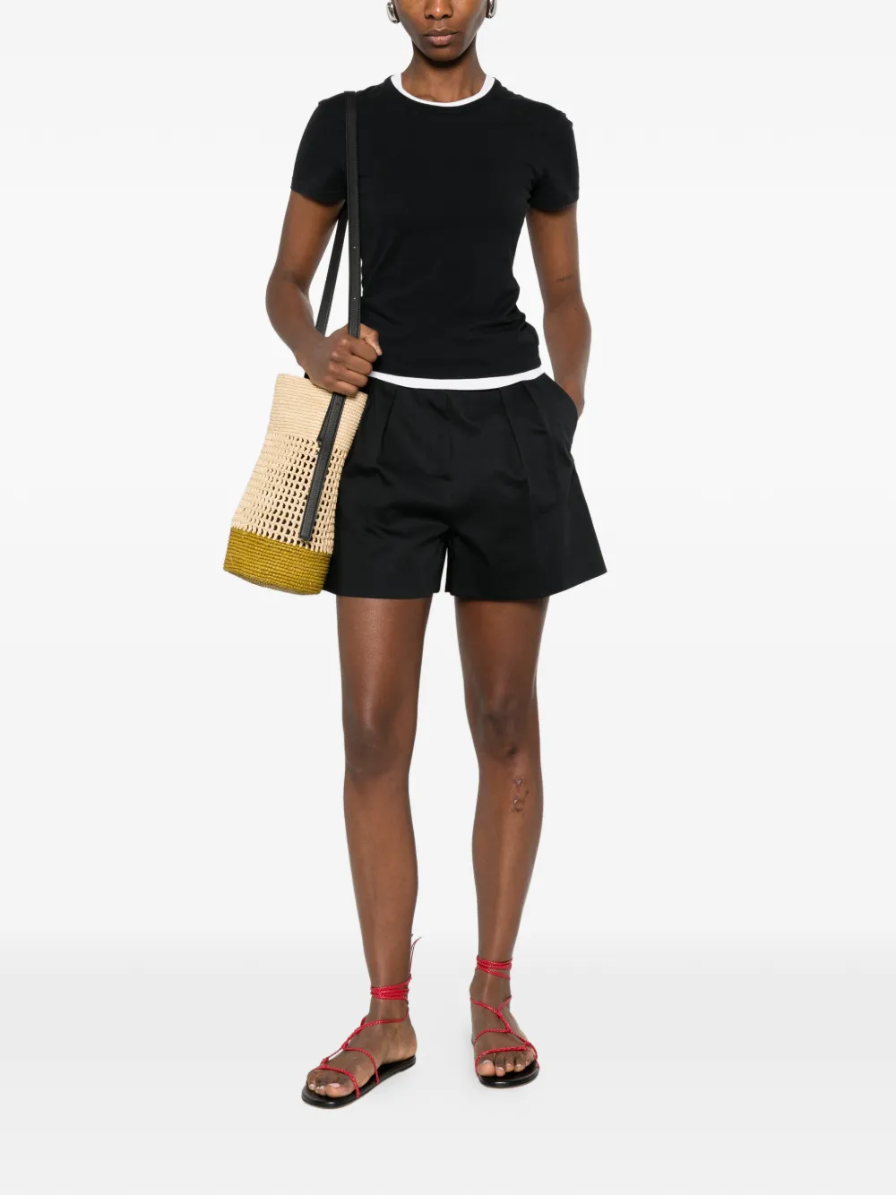  Max Mara Mxmtabacco Pleated Bermuda Shorts - Black 