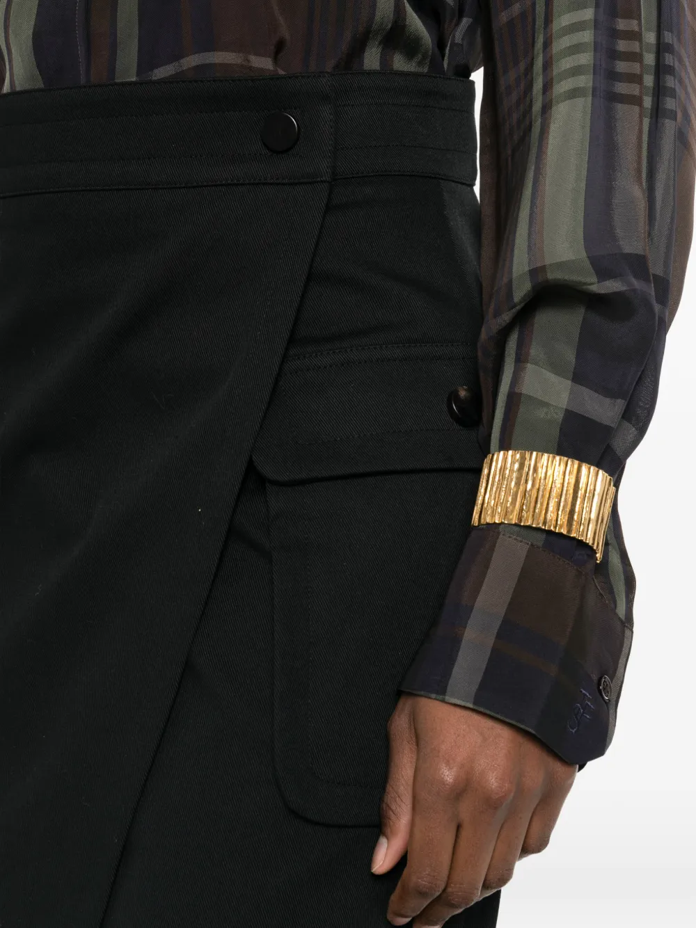 Max Mara Mini-rok met klepzak Zwart