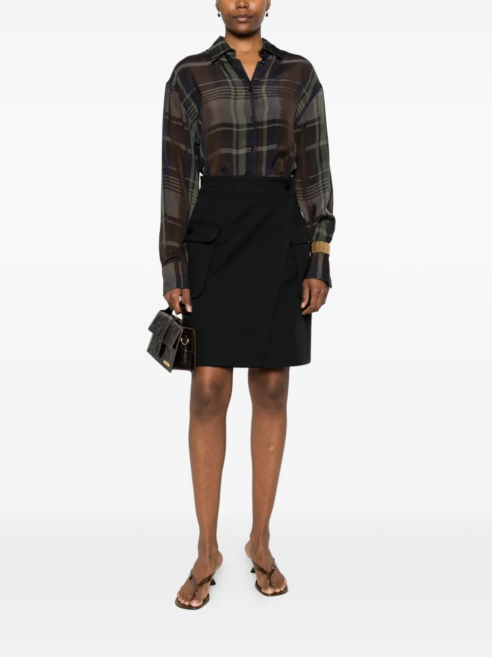  Max Mara Flap-pocket Mini Skirt - Black 