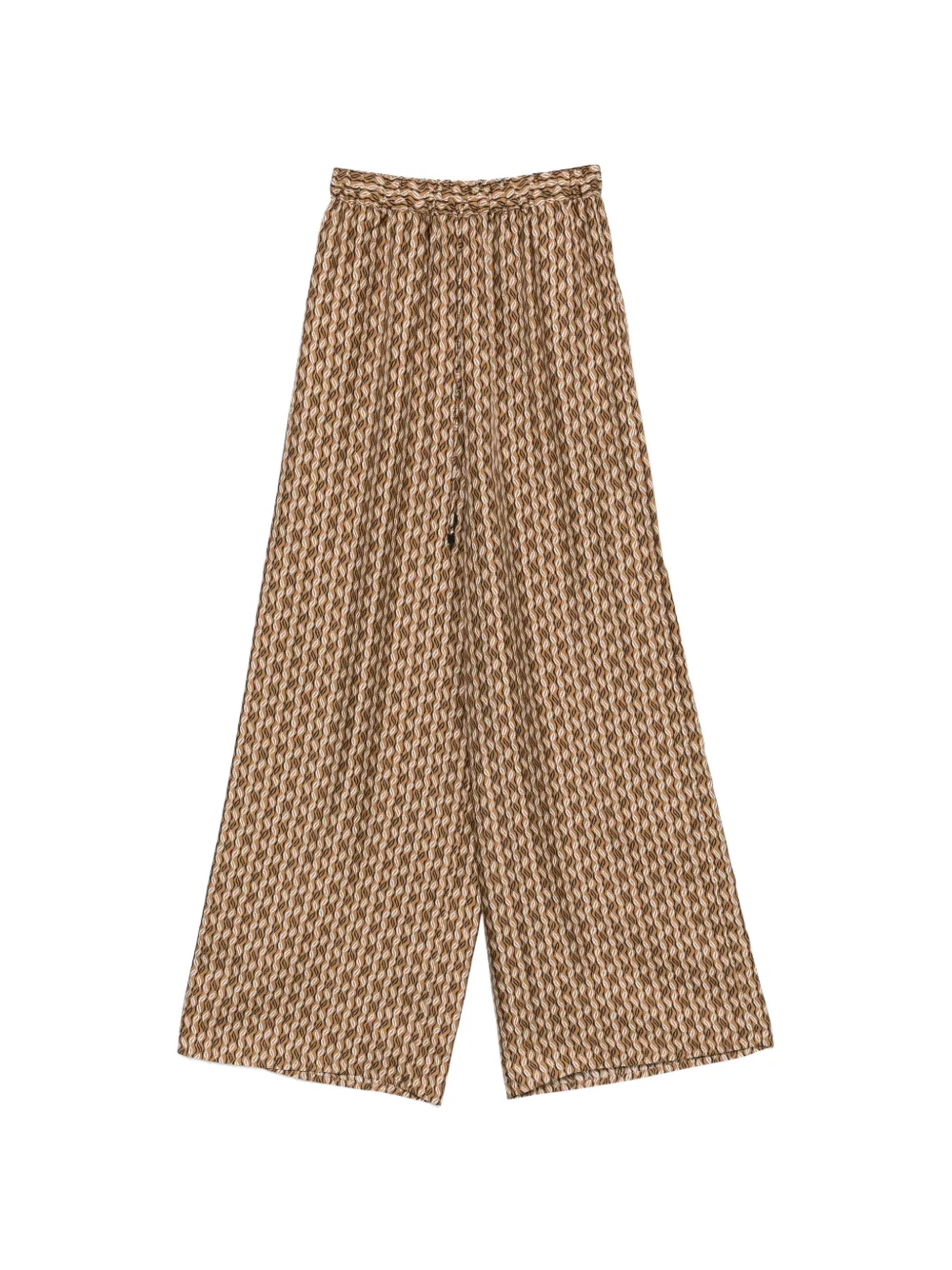 Max Mara Pantaloni Mxmclarino a gamba ampia - Marrone