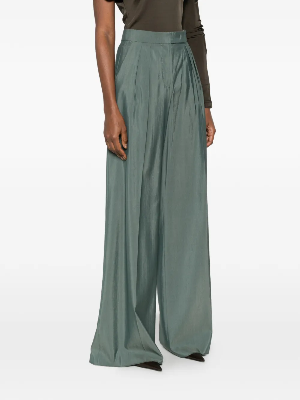 Max Mara Mxmgiallo broek met zak Groen