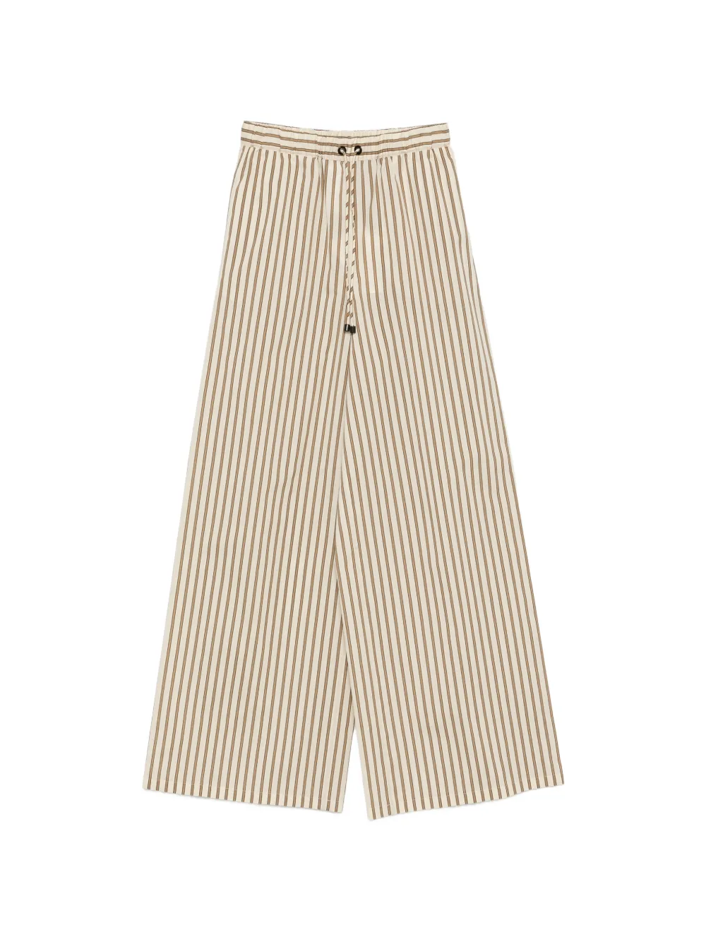 Max Mara Mxmordine Striped Wide Leg Trousers In Brown