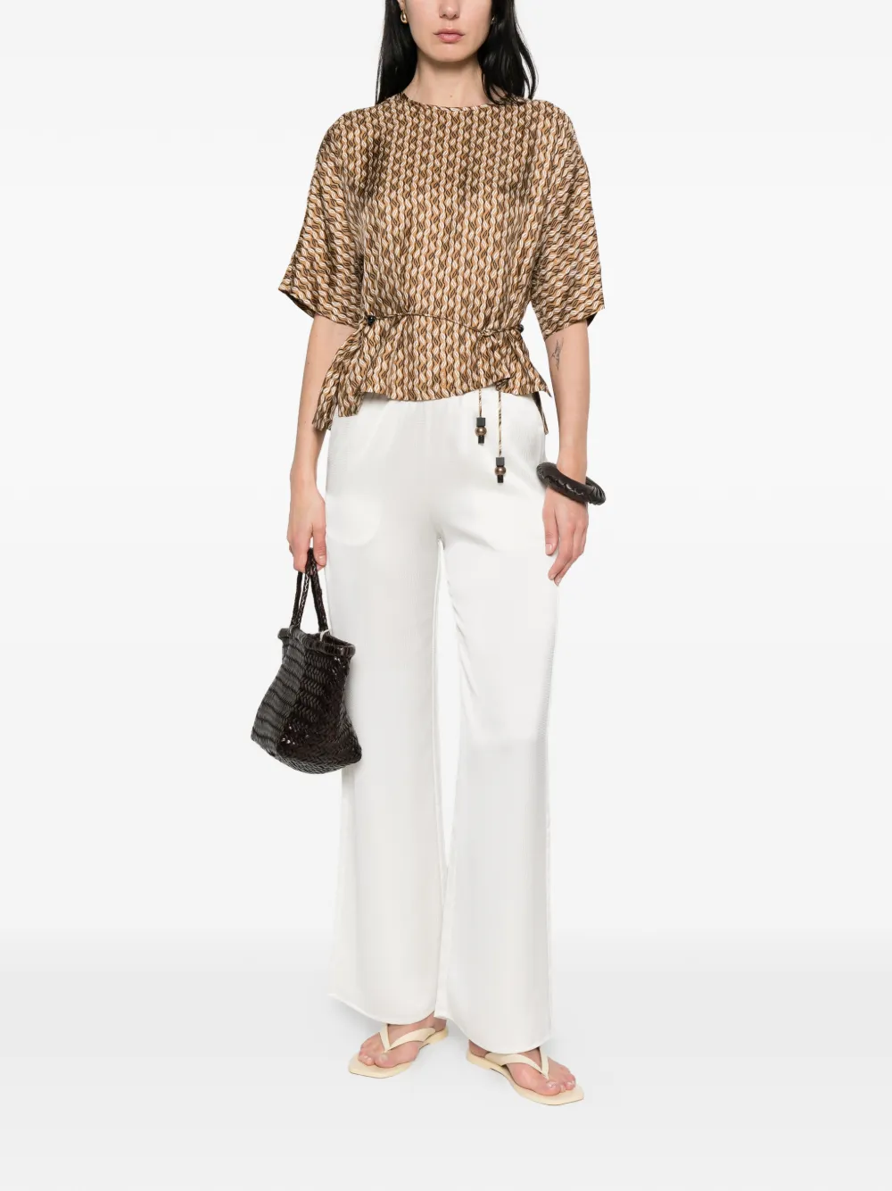  Max Mara Printed Blouse - Brown 