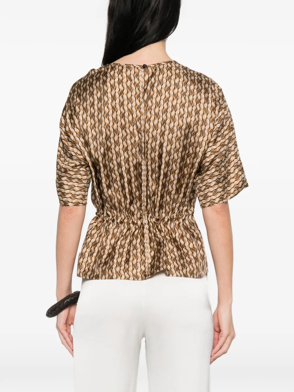 Max Mara Shirt met print Bruin