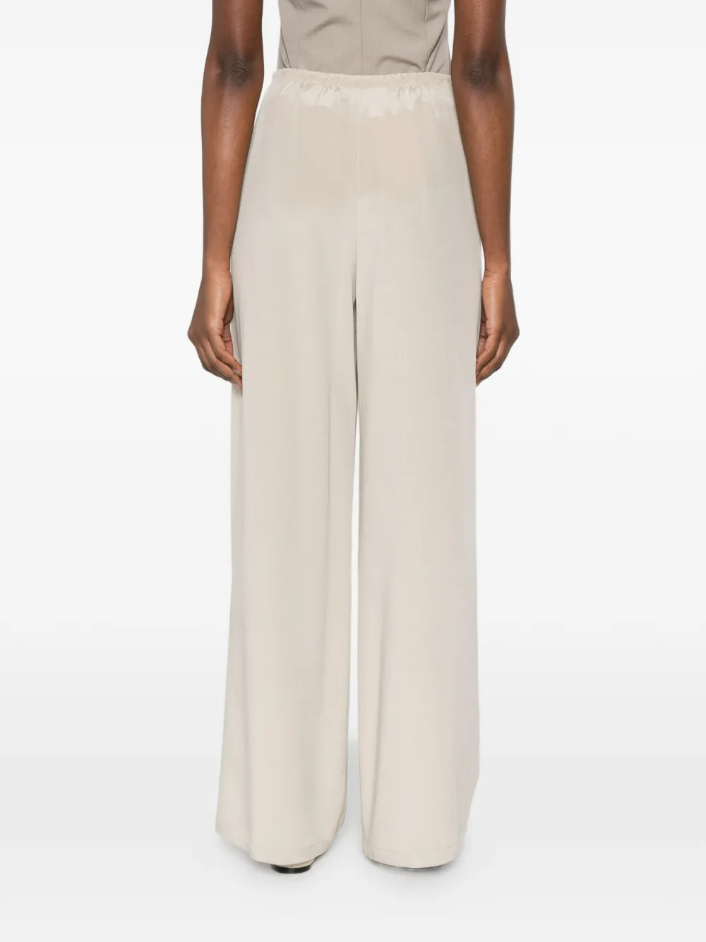 Max Mara Mxpmaga broek met elastische tailleband Beige
