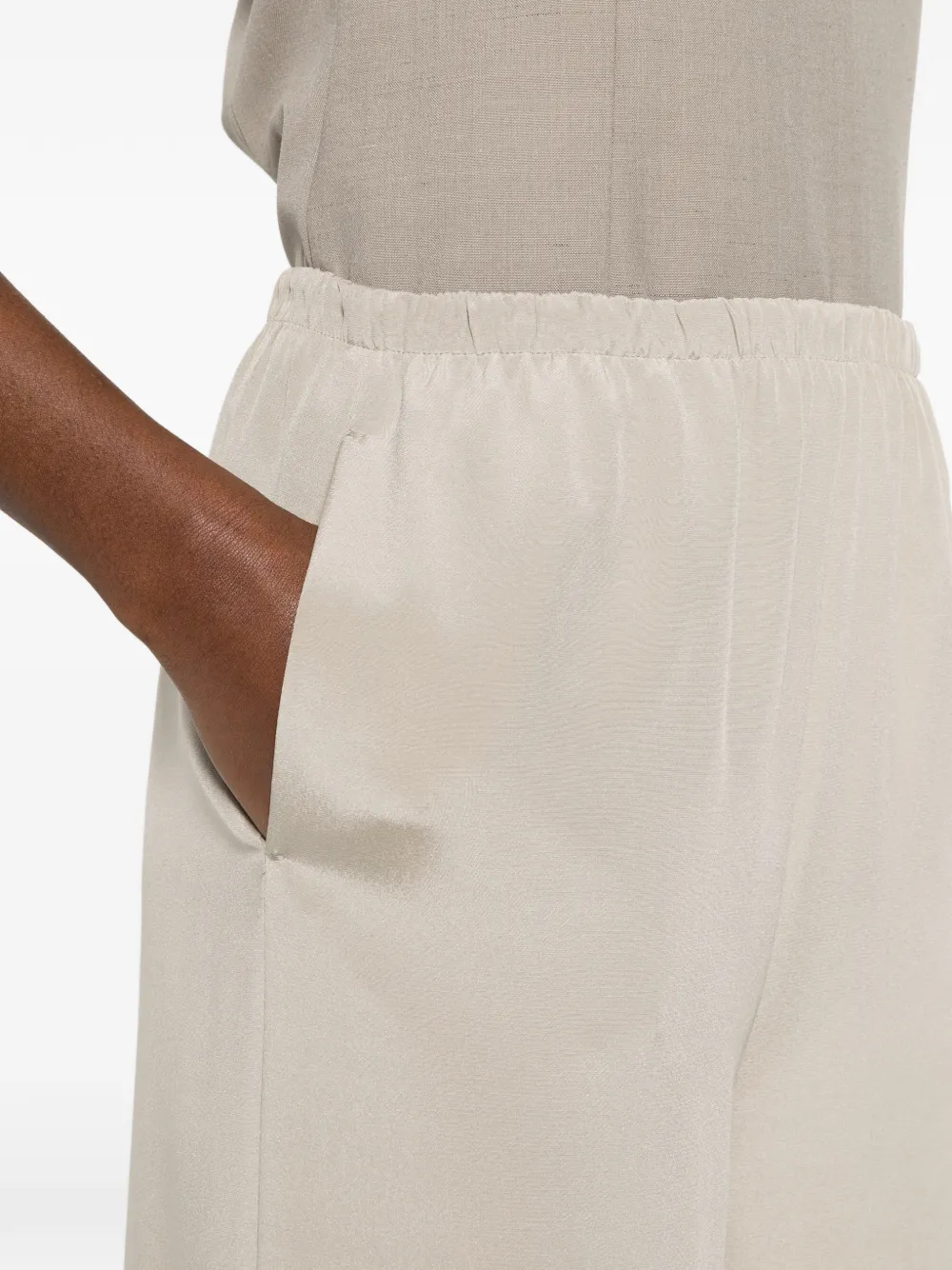 Max Mara Mxpmaga broek met elastische tailleband Beige