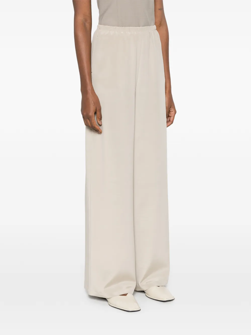 Max Mara Mxpmaga broek met elastische tailleband Beige