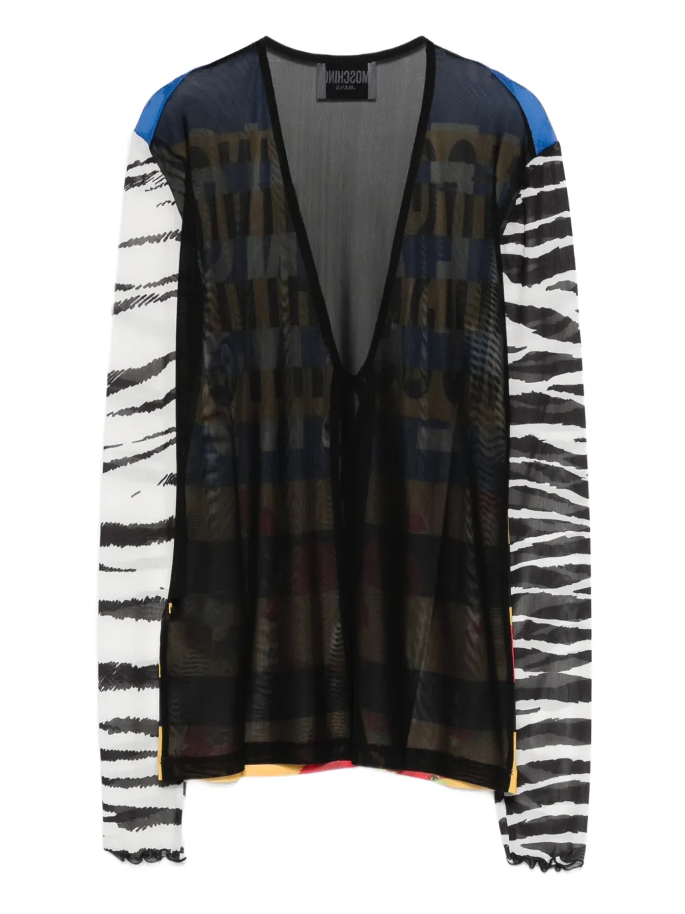 MOSCHINO JEANS graphic-print tie top - Zwart