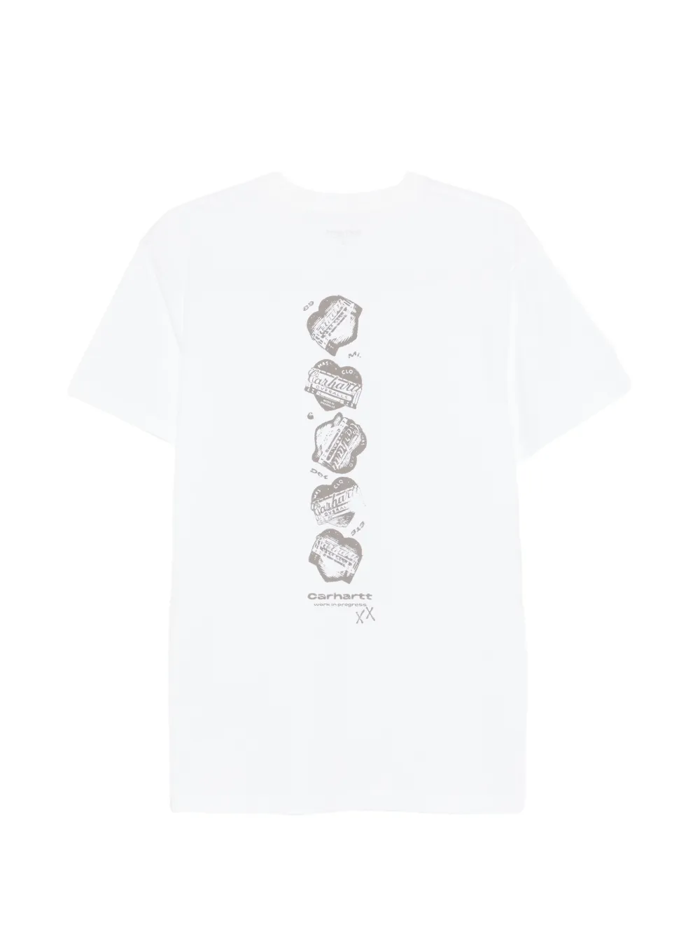 Carhartt WIP S S Garble T-shirt met print Wit